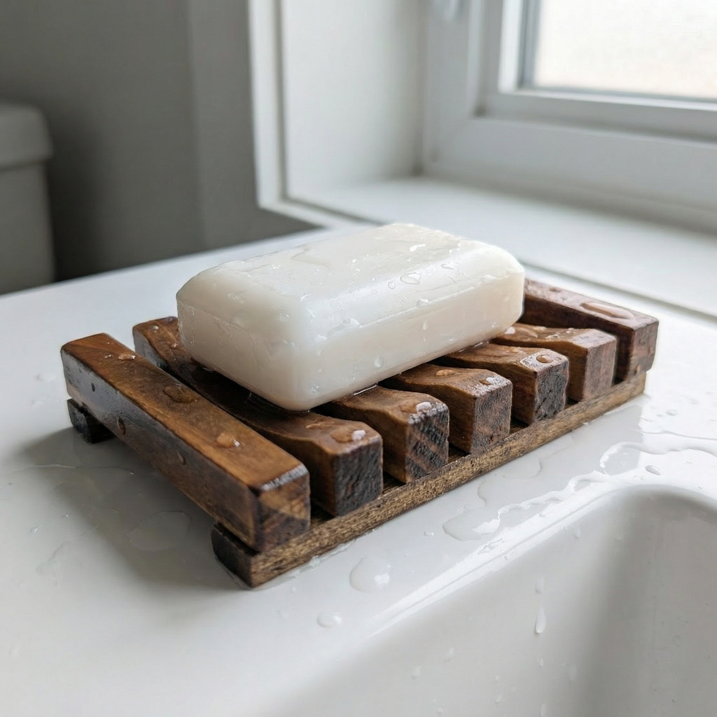 Wooden Soap Dish – Handmade Natural Wood