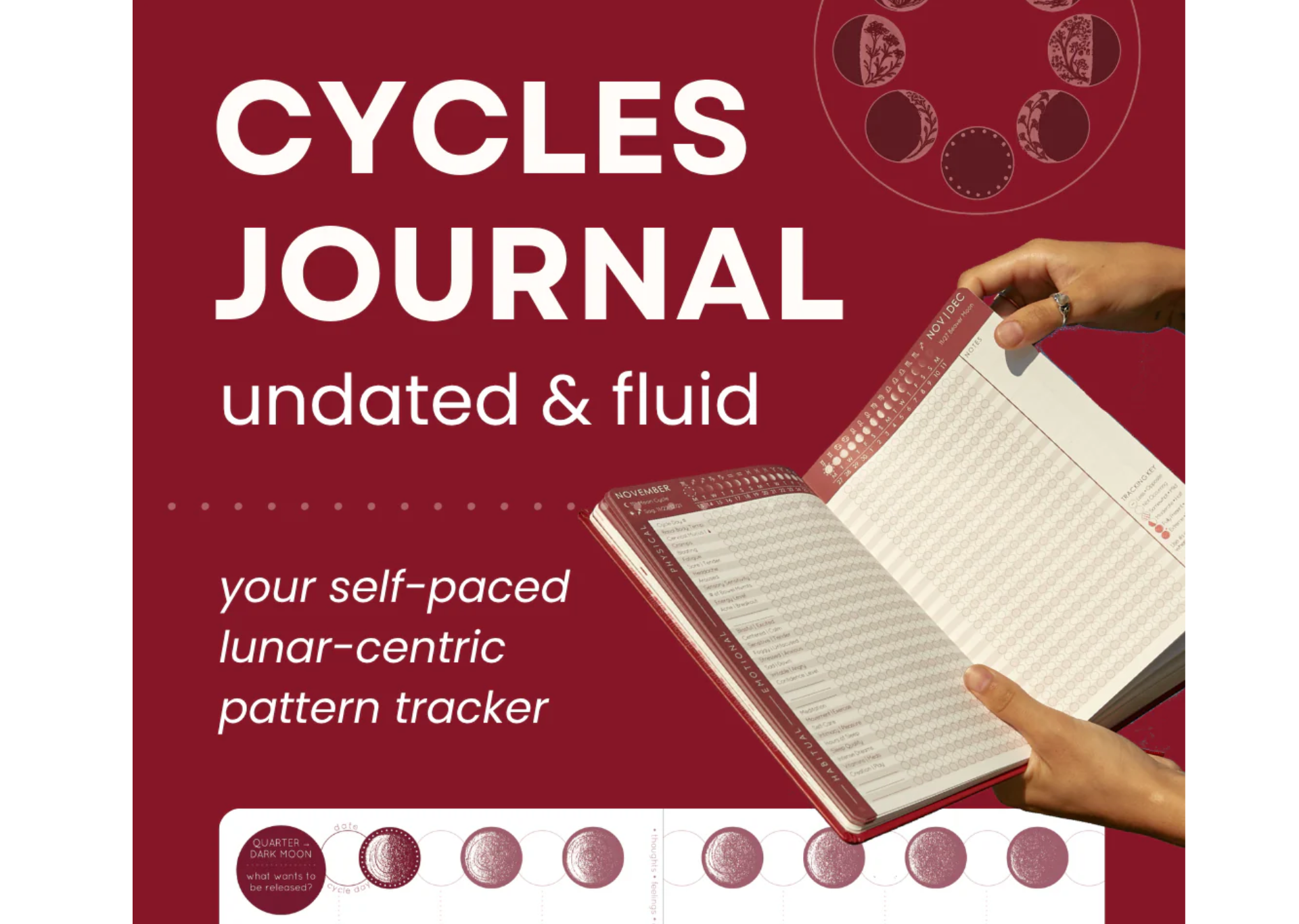 {PRE-ORDER} CYCLES JOURNAL® Your Lunar-centric Pattern Tracker + Planner (undated)
