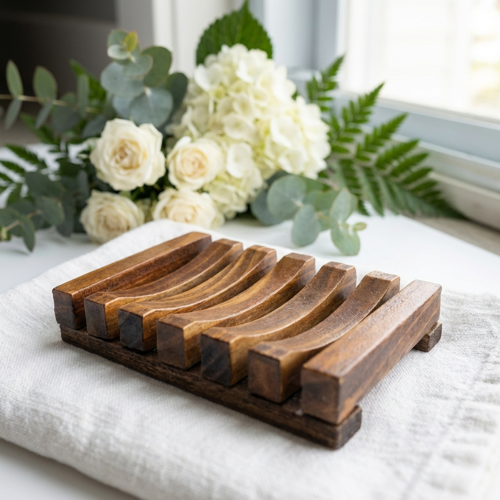 Wooden Soap Dish – Handmade Natural Wood