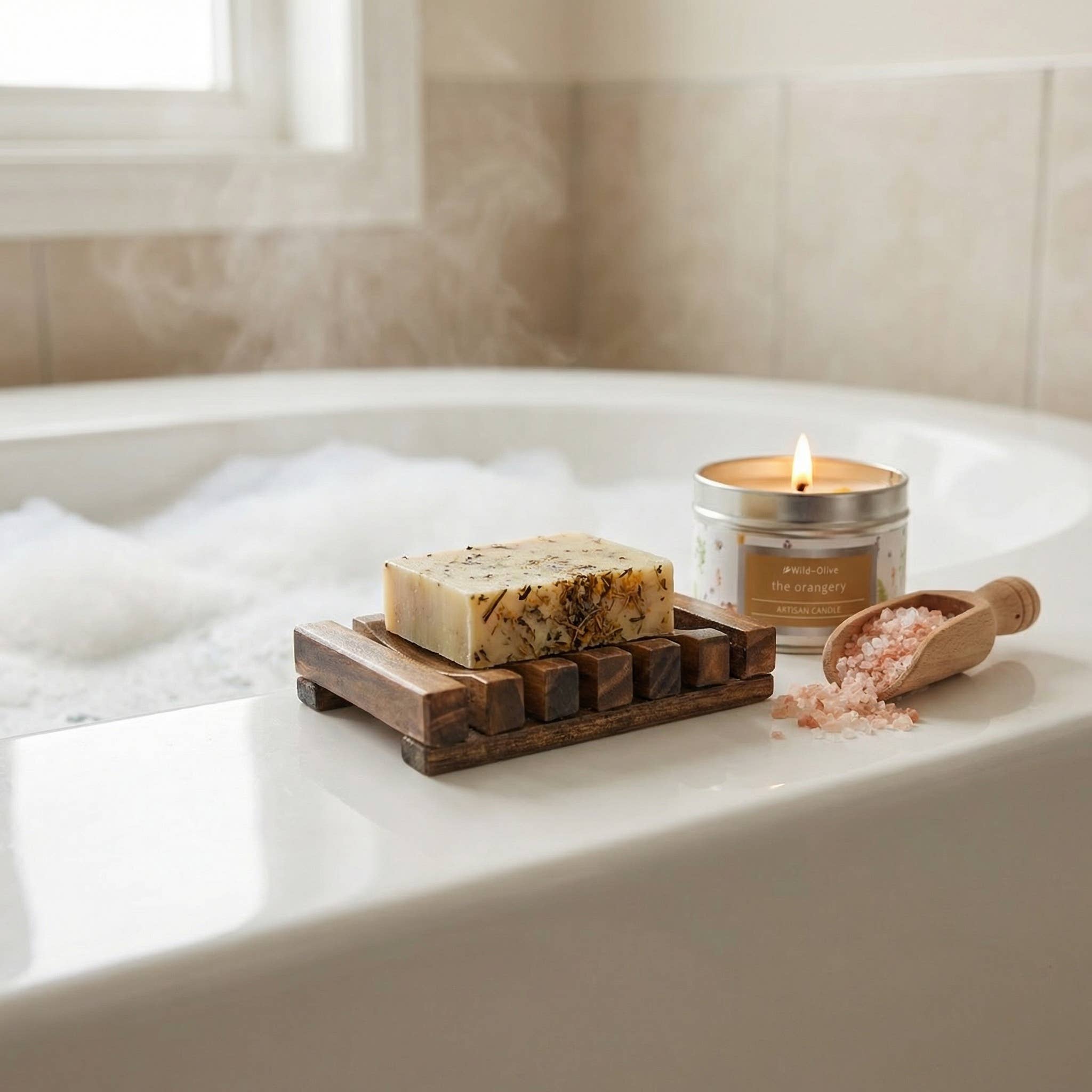 Wooden Soap Dish – Handmade Natural Wood