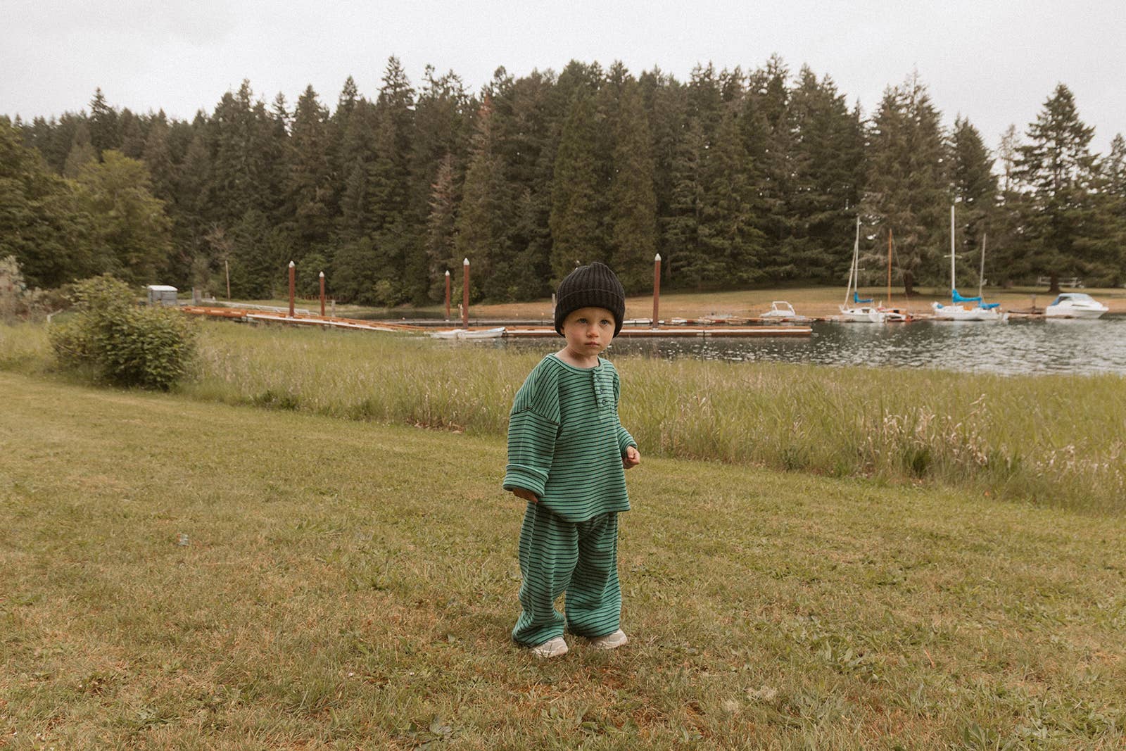 Micky Set in Thin Green Stripe